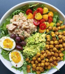 Tuna salad platter made with wild albacore tuna